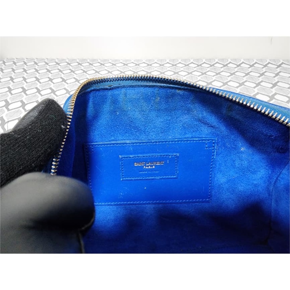 Authentic Saint Laurent Classic Duffle 6 Satchel Bag Blue - Picture 10 of 16